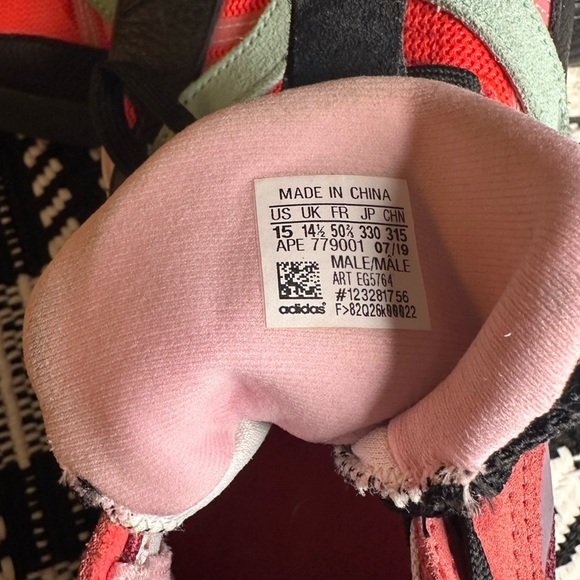 Rare Adidas ZONEBOOST Kaizam Multicolor Lace Up Basketball Shoes | Size 15 Men’s - Picture 3 of 9